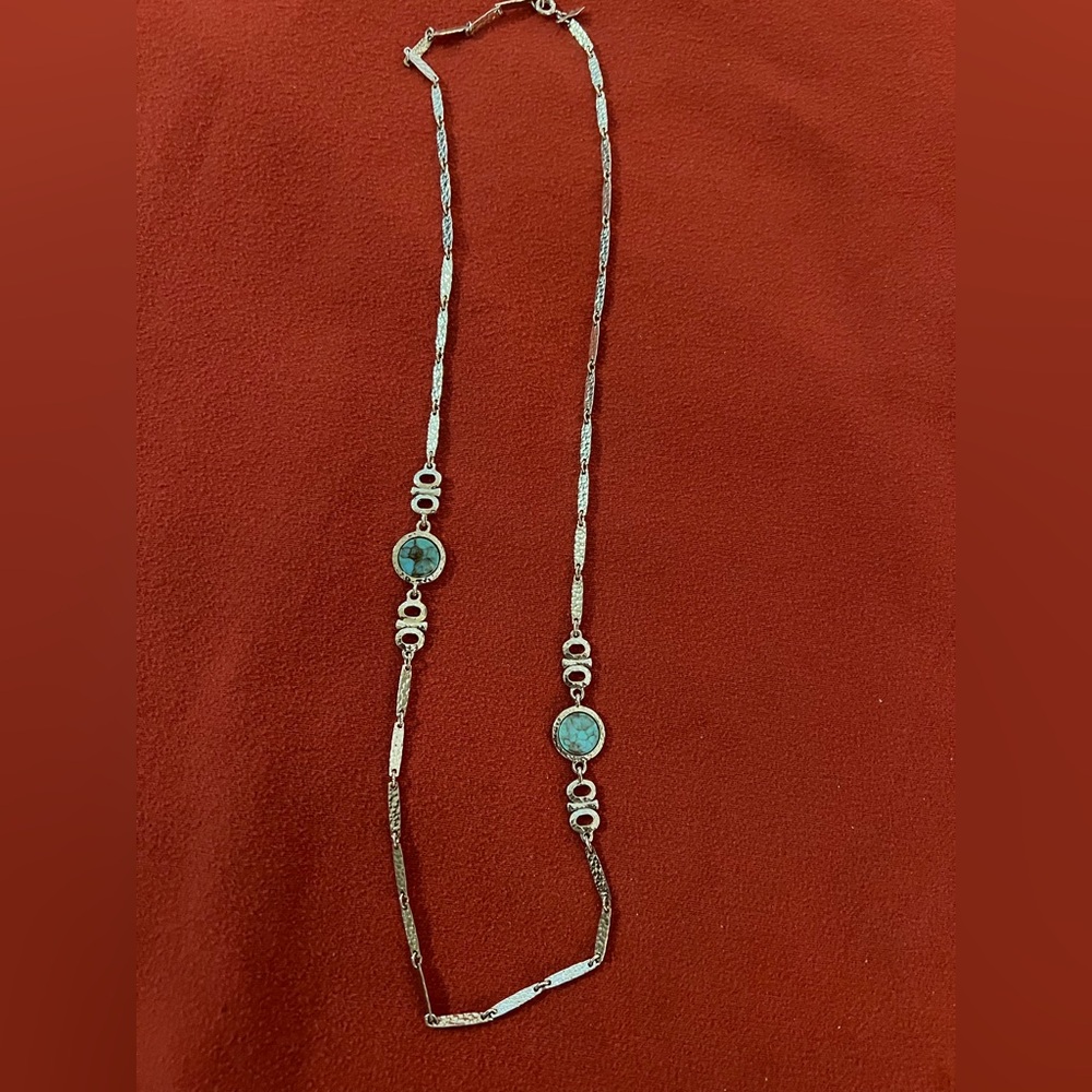 Silver and Turquoise Necklace - Picture 3 of 3
